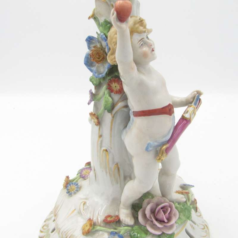 Vintage Schierholz porcelain candlestick - top candleholder rod broken but fixed to top