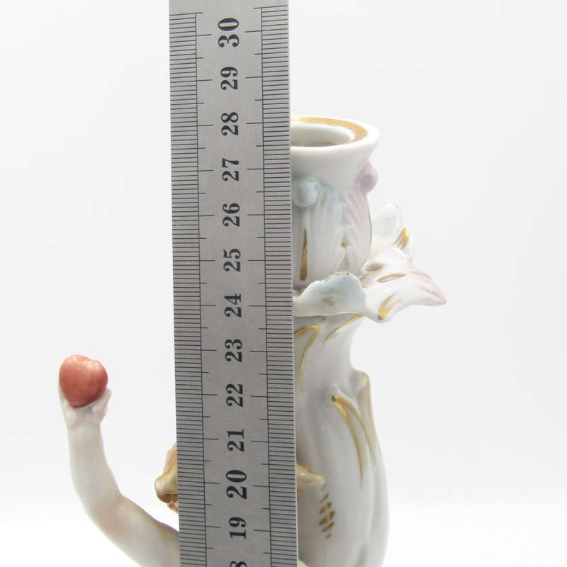 Vintage Schierholz porcelain candlestick - top candleholder rod broken but fixed to top
