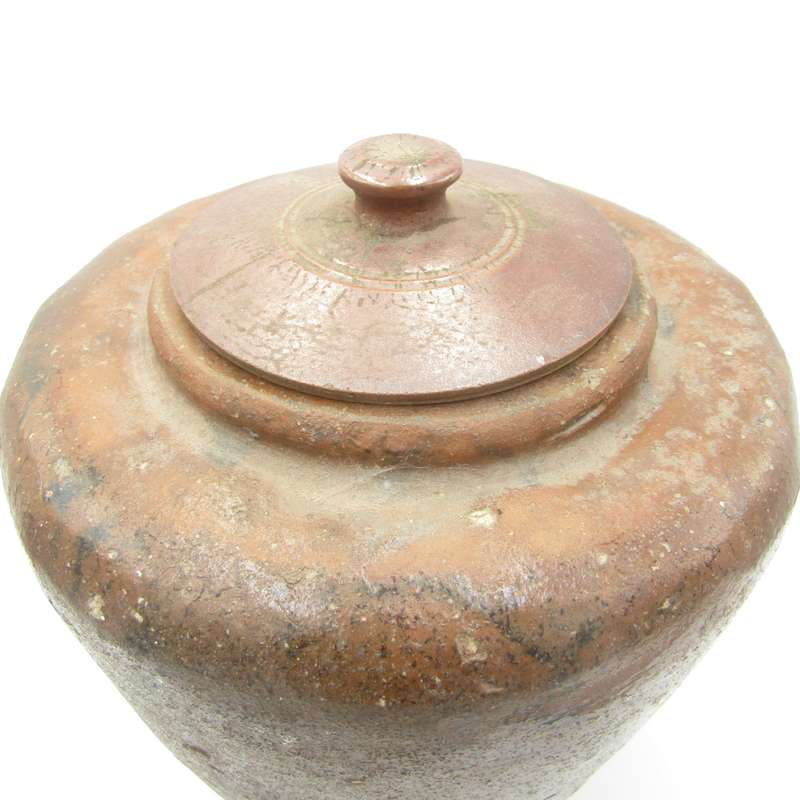 Antique South African clay stoneware Cape fat pot / vet pot