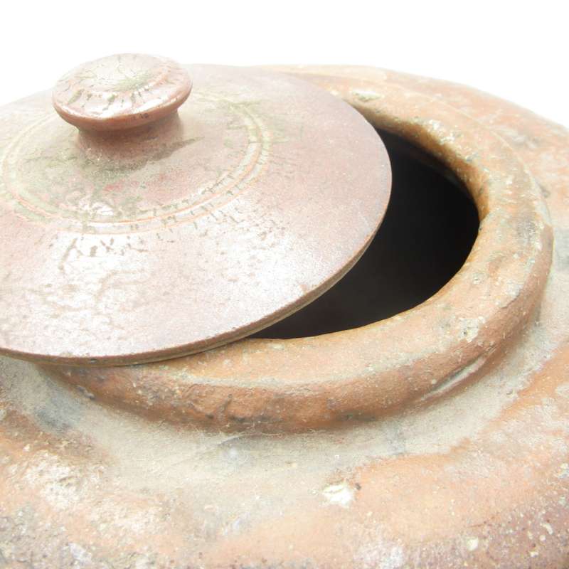 Antique South African clay stoneware Cape fat pot / vet pot
