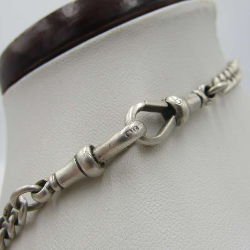 Sterling silver Pocket Watch chain & T-Bar 38,5g - 50 cm long