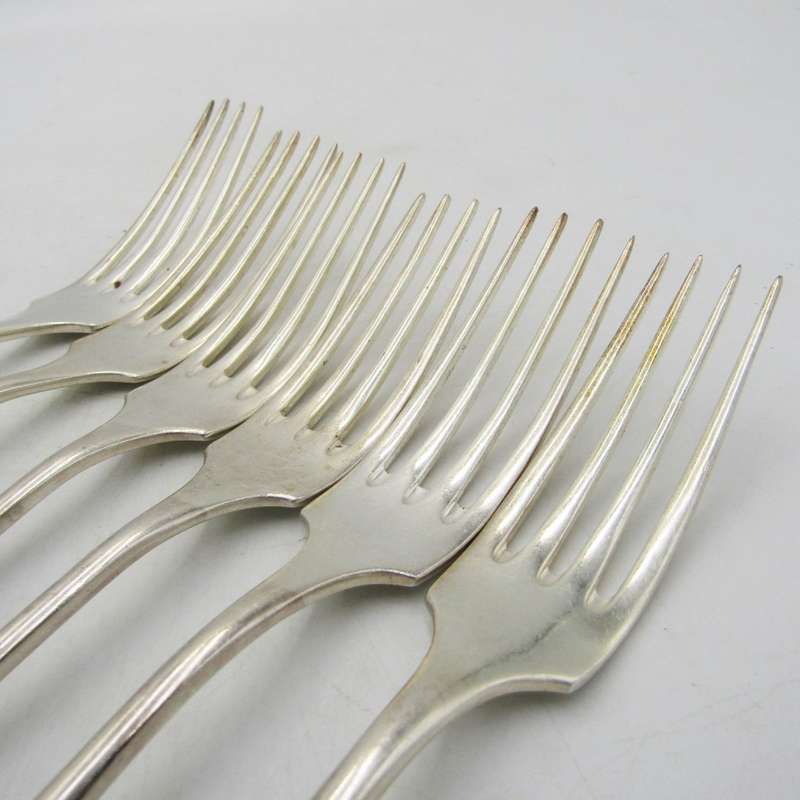 Set of 6 Ge-Esa 90 silverplated forks