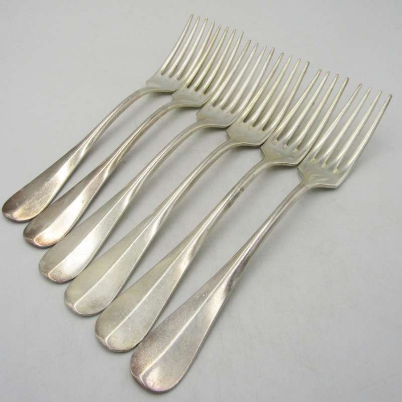 Set of 6 BMA 90/45 silverplated forks
