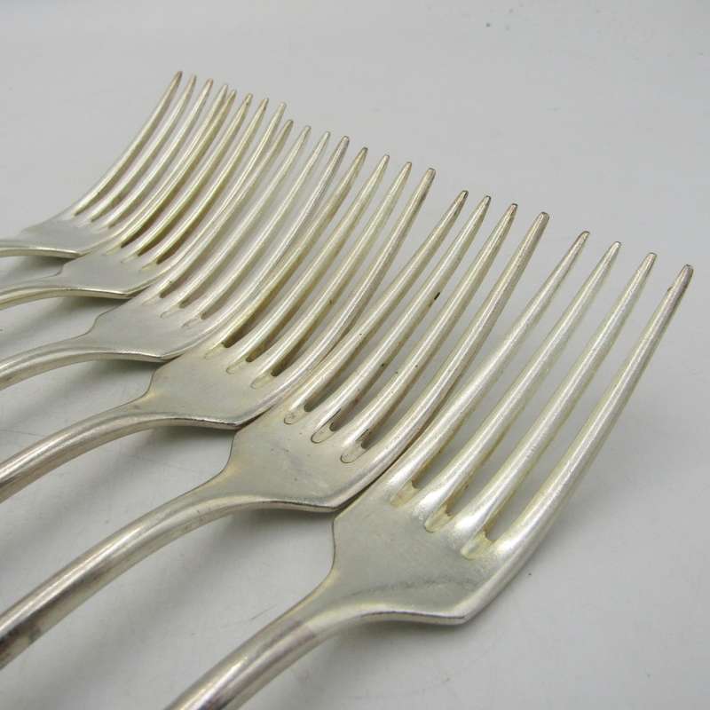 Set of 6 BMA 90/45 silverplated forks