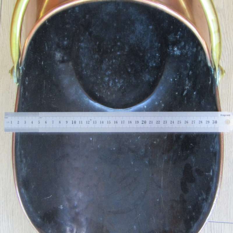 Antique Copper and brass coal scuttle bucket - beautiful piece