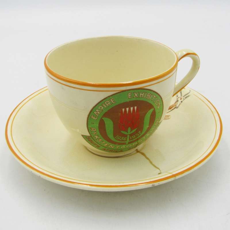 1936/37 Empire Exhibition cup with broken sourcer - almost impossible to get