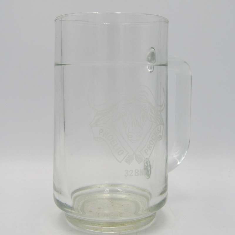 SADF 32 battalion glass beer tankard