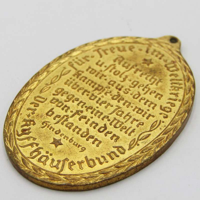 German WW1 1914 - 1918 Kyffhäuser War Veterans Commemorative medal