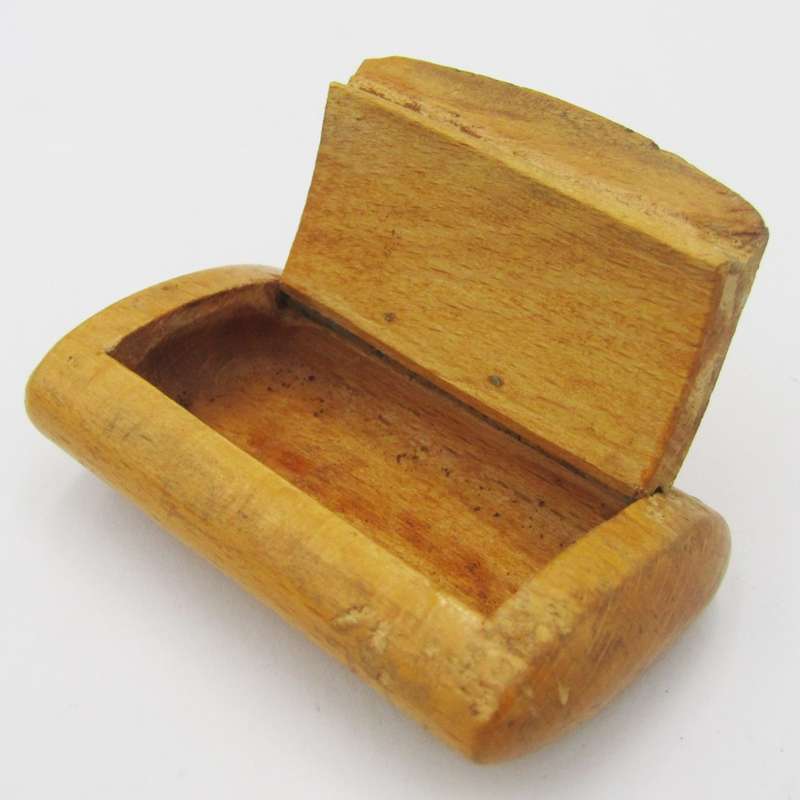 Vintage beechwood match holder