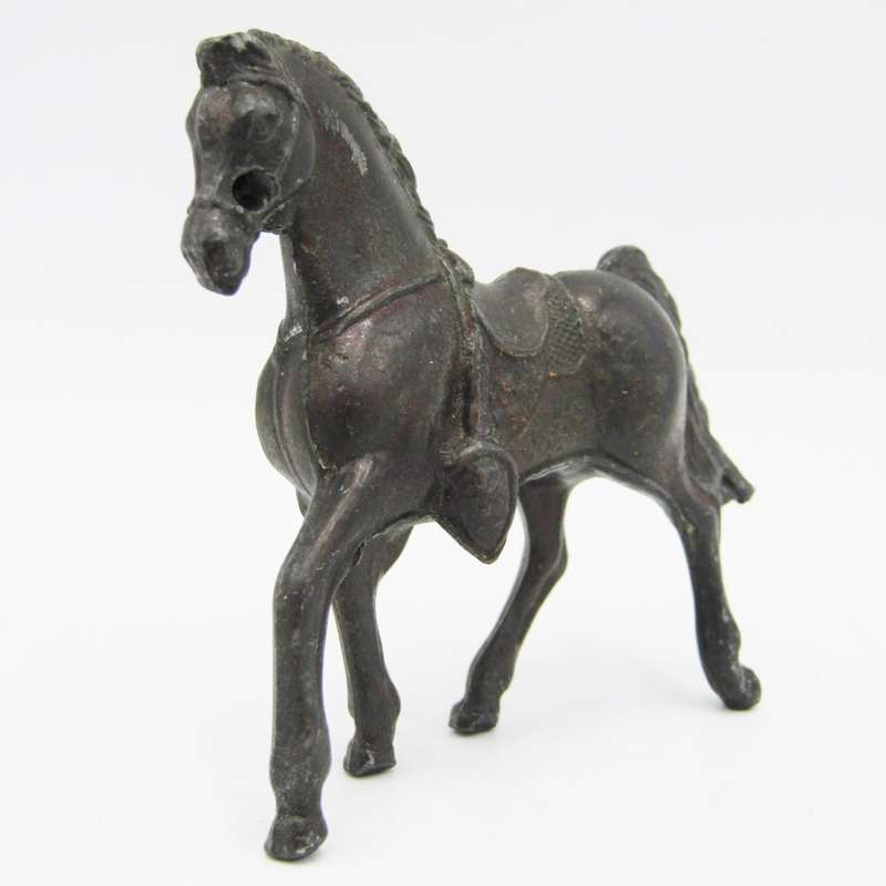 Brass toy soldier horse marked Japan
