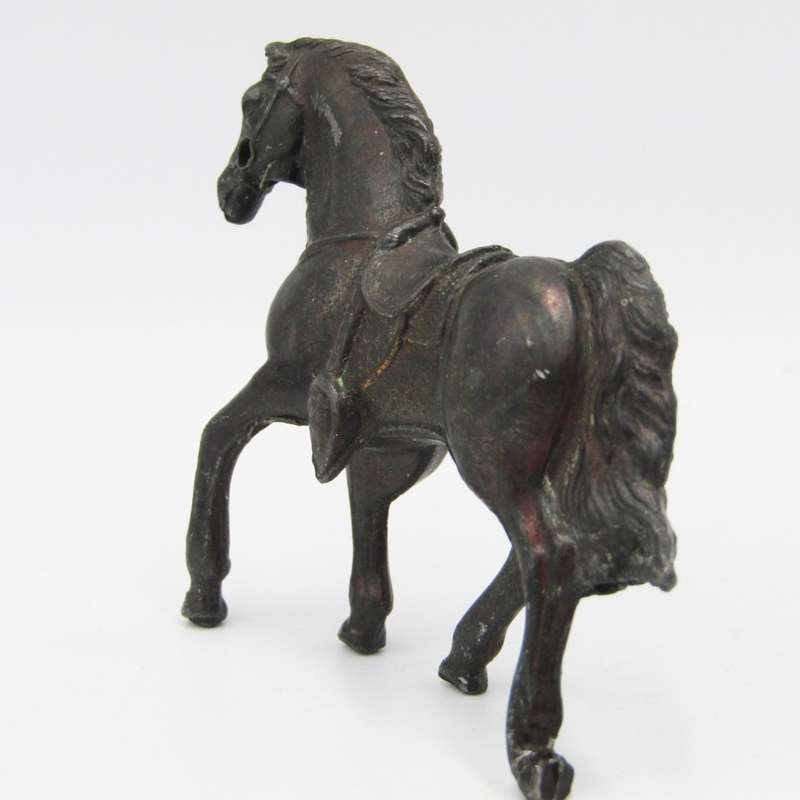 Brass toy soldier horse marked Japan
