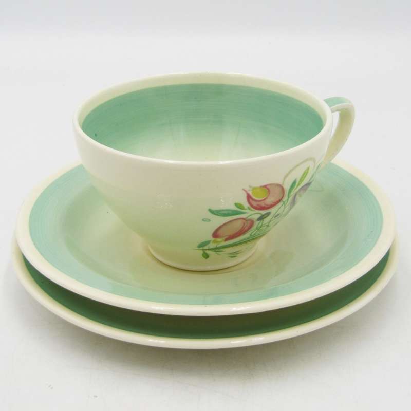 Susie Cooper porcelain tea trio