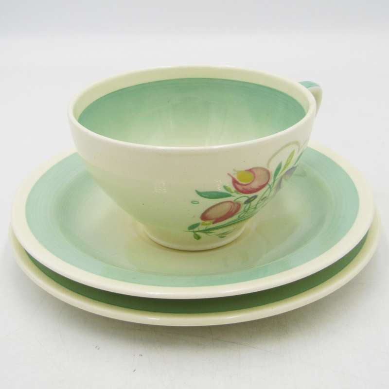 Susie Cooper porcelain tea trio