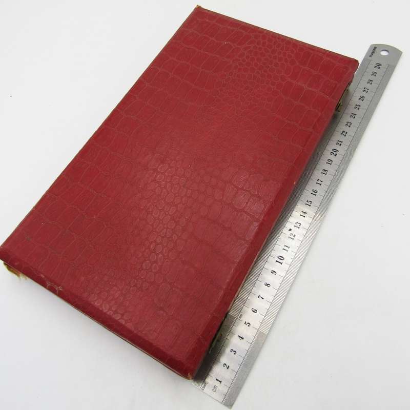 Vintage balance scale with weights in original box - one weight missing