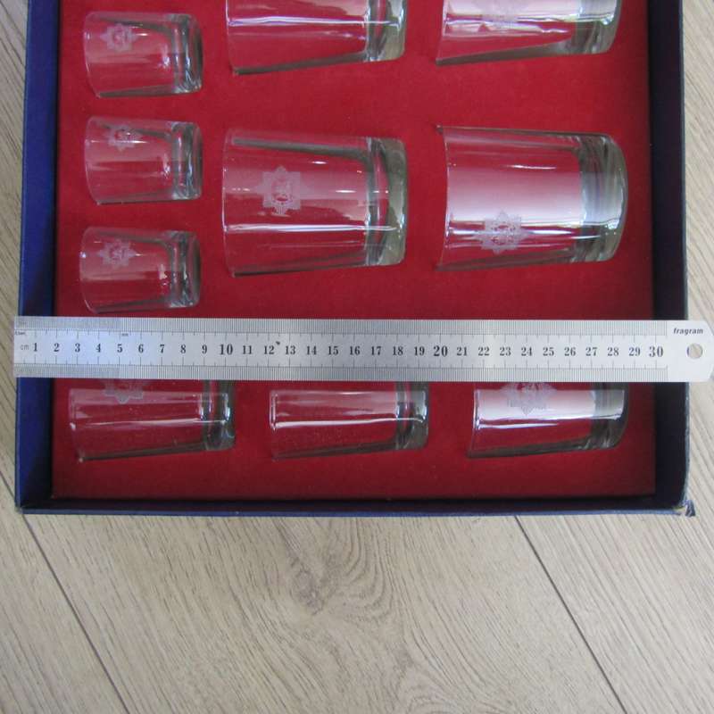 Vintage SA Police Liquor glasses set in box