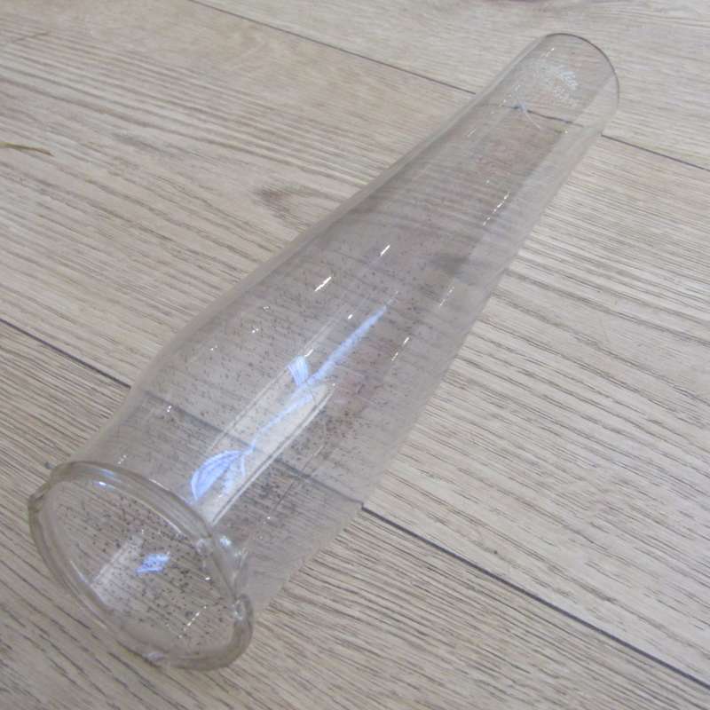 Vintage Aladdin paraffin lamp with original glass funnel - some cracks