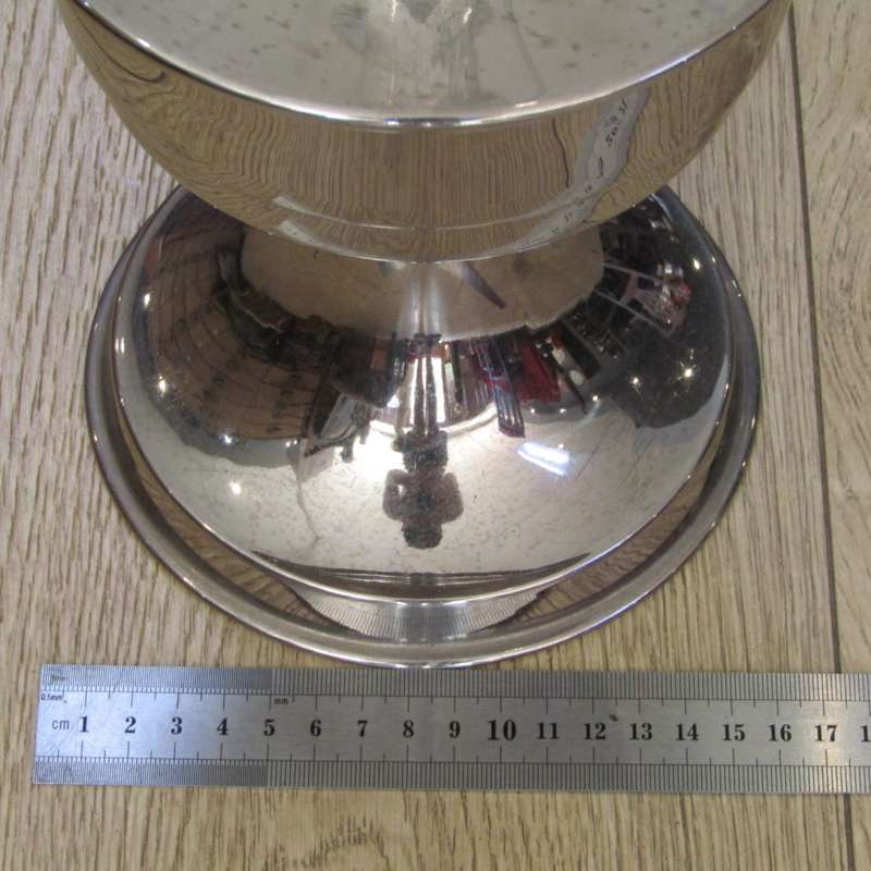 Vintage Aladdin paraffin lamp with original glass funnel - some cracks