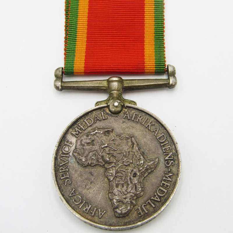 WW2 Africa service medal issued to 596072 L Davies