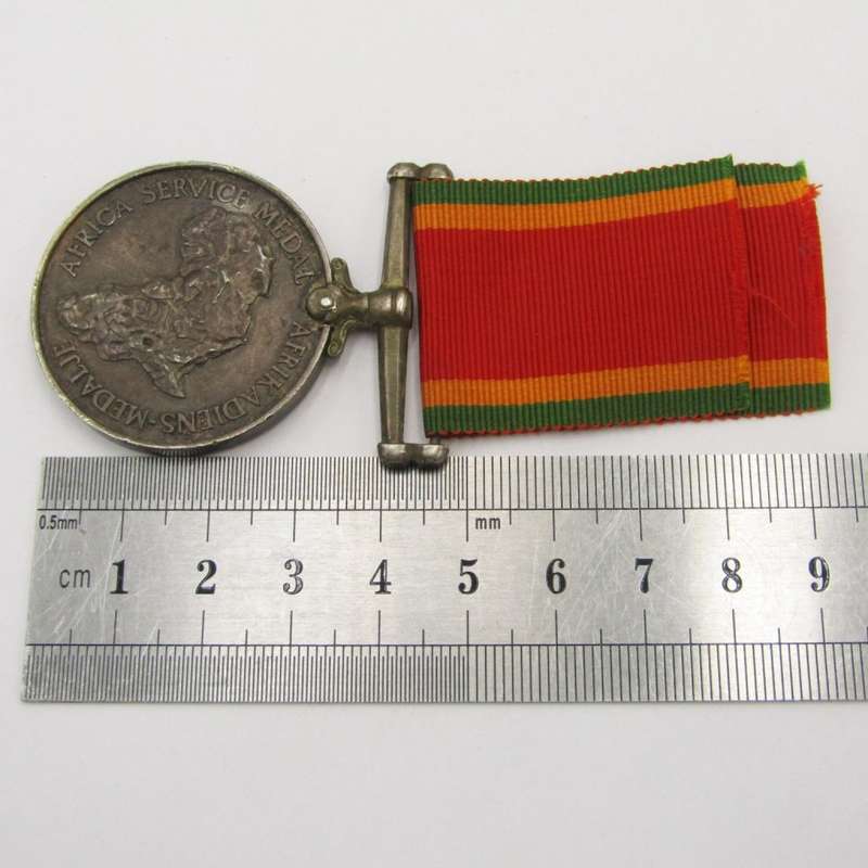 WW2 Africa service medal issued to 596072 L Davies