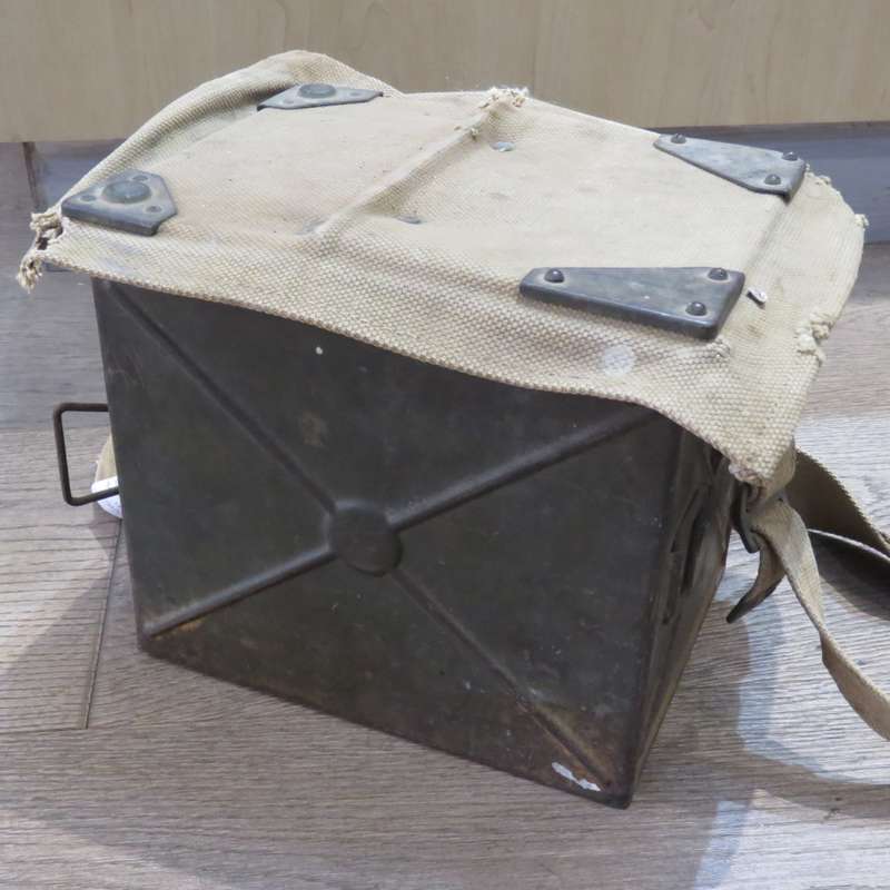 British WW2 Signal lamp with Morse code sender in case with shoulder strap