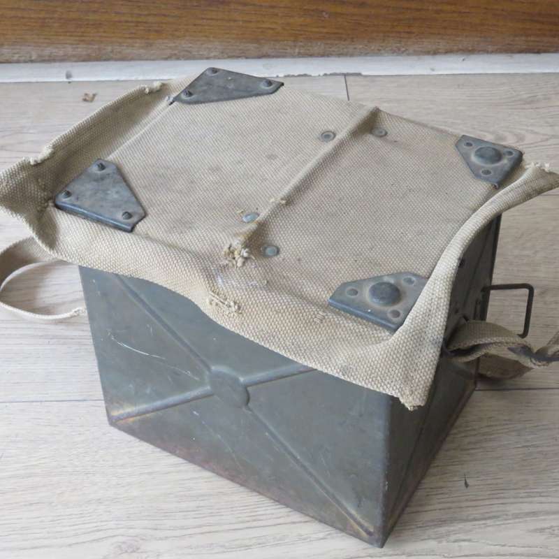British WW2 Signal lamp with Morse code sender in case with shoulder strap