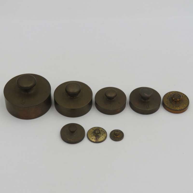 Set of balance scale weights - some missing