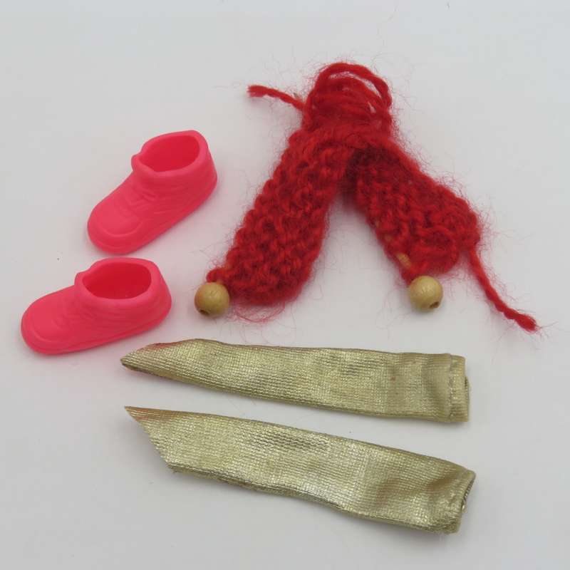 Lot of Barbie doll clothing and accessories
