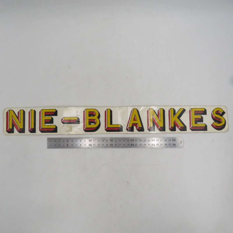 Original Vintage Apartheid Nie-Blankes vinyl sticker