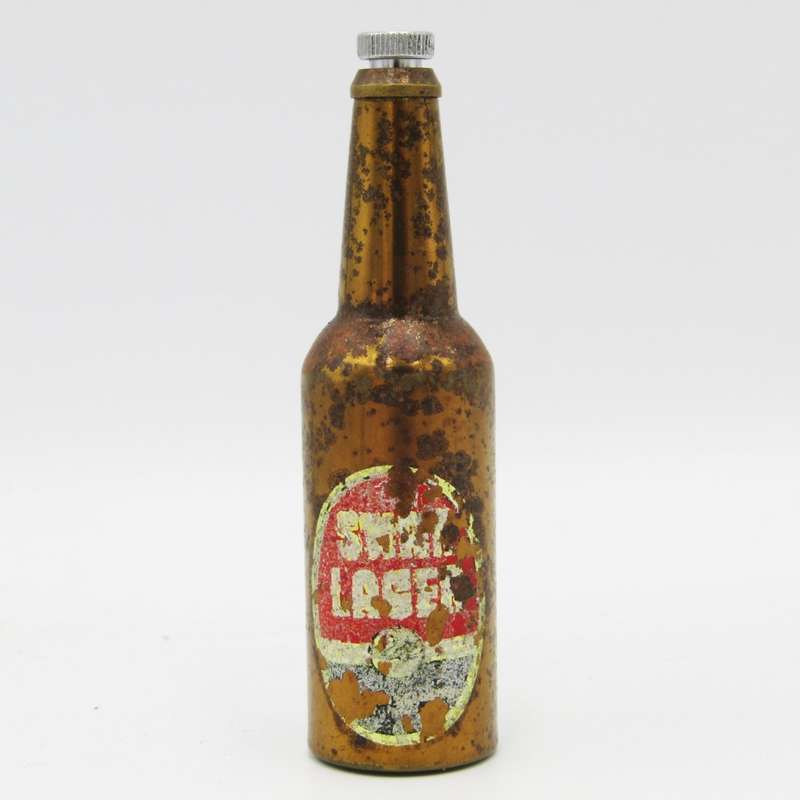 Vintage brass beer bottle shape flip out bottle cap opener