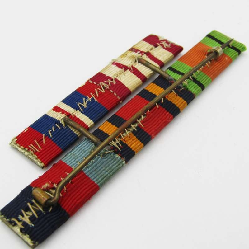 WW2 ribbon bar with mention in dispatches silver rosette
