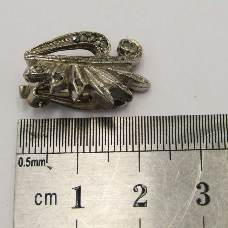 Vintage marcasite dip-on earing & necklace set