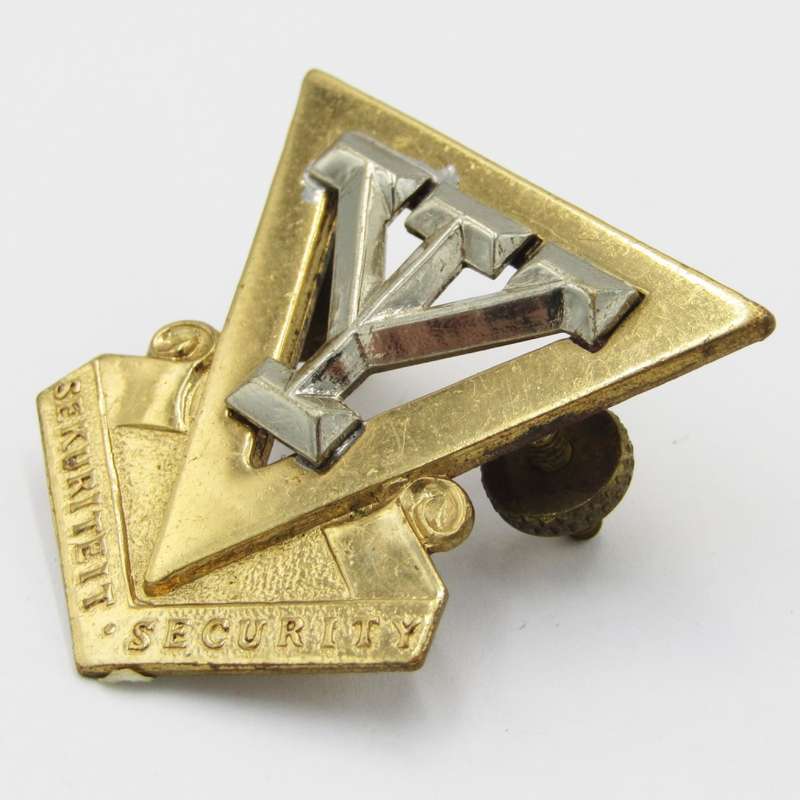 Vintage Iscor Security metal badge