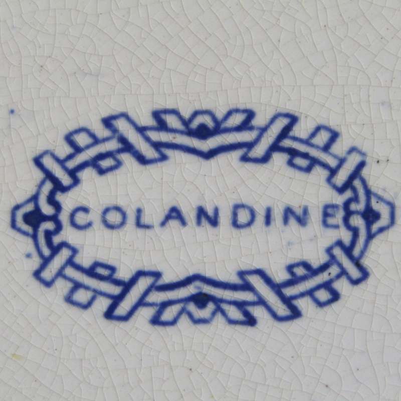 Antique Colandine blue and white porcelain platter