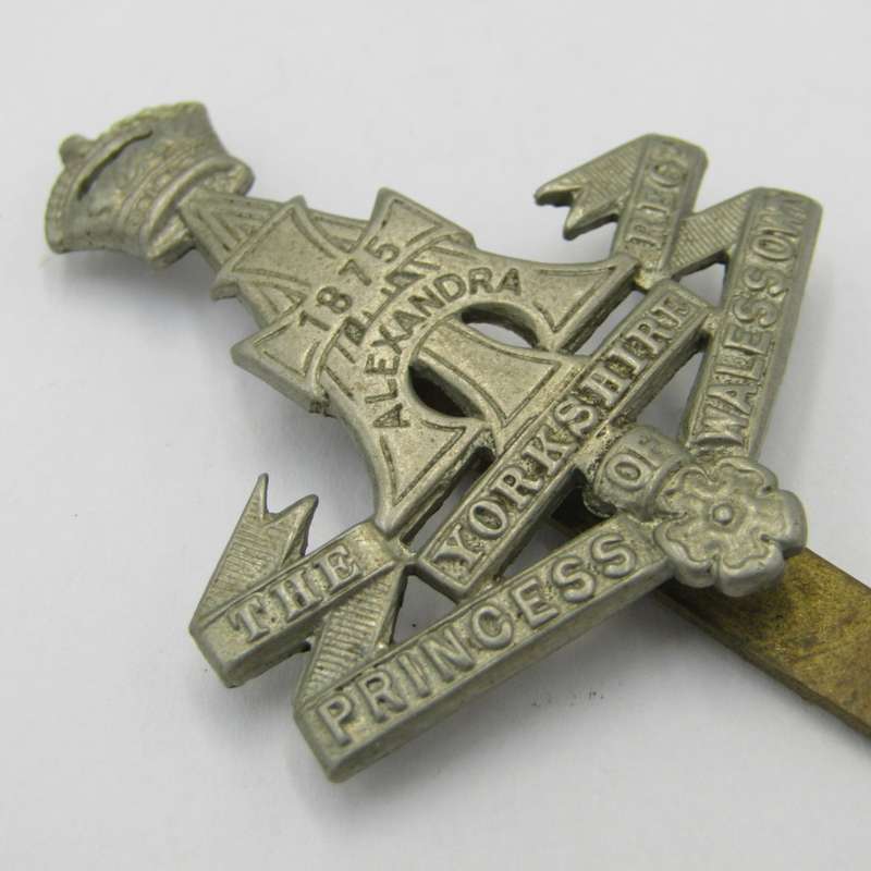 The Yorkshire regiment Princess of Wales`s own cap badge