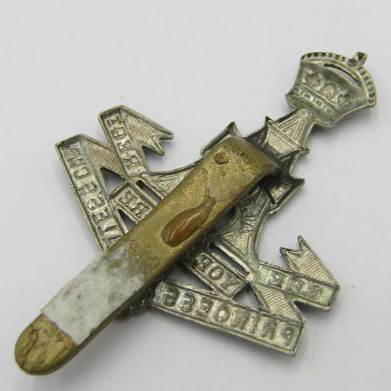 The Yorkshire regiment Princess of Wales`s own cap badge