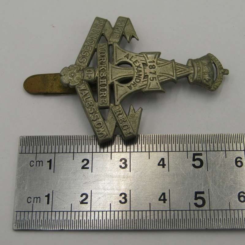 The Yorkshire regiment Princess of Wales`s own cap badge
