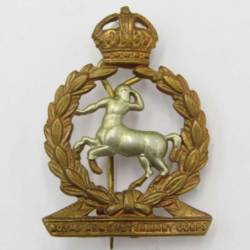 Royal Army Veterinary Corps cap badge - pin replaced