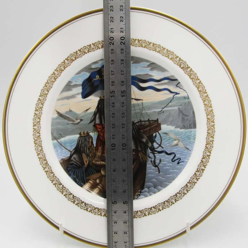 Royal Worcester King Arthur plate - The death of King Arthur