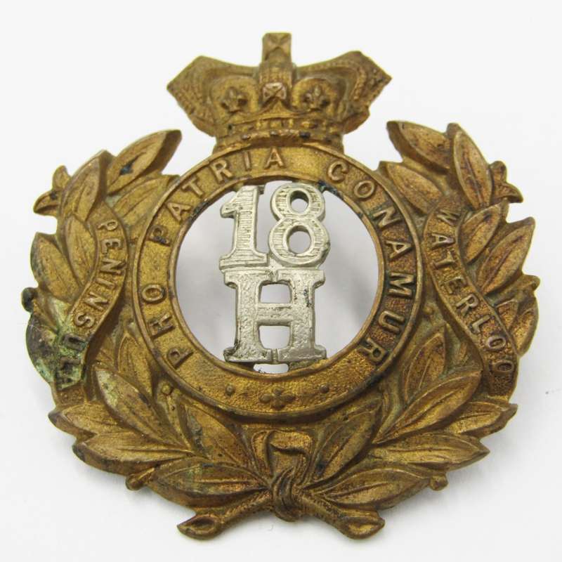 Victorian 18th Hussars cap badge