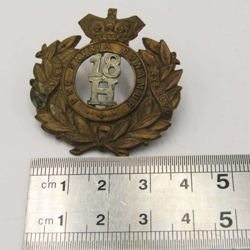 Victorian 18th Hussars cap badge