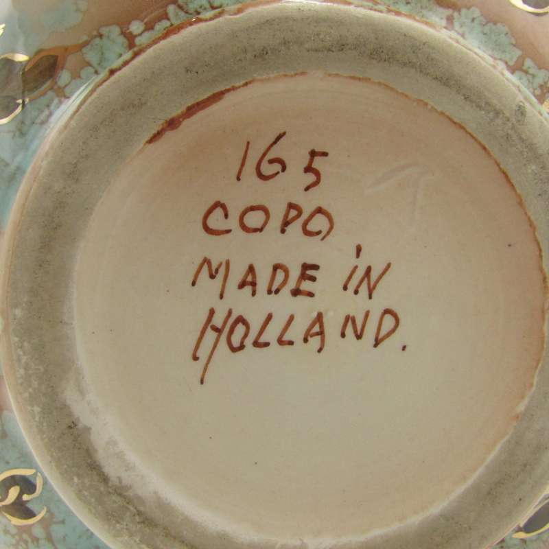 Vintage Gouda fruit basket - signed Copo 165