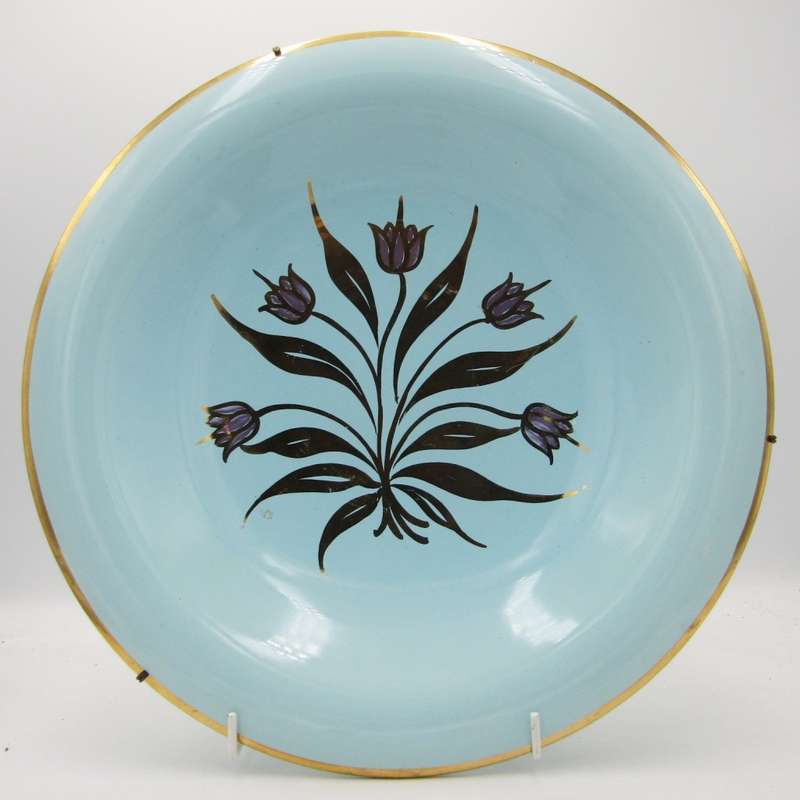 Vintage Large Gouda Gold Tulip plate