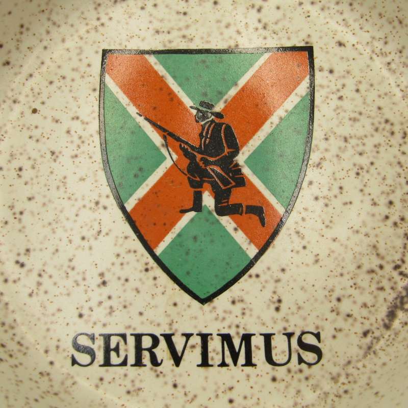SADF Danie Theron combat school ceramic ashtray