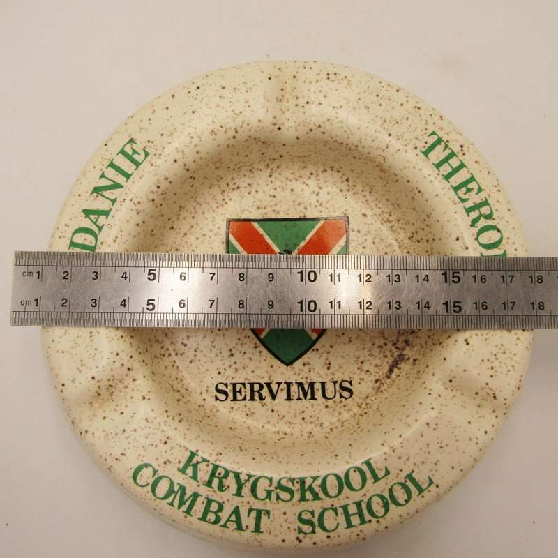 SADF Danie Theron combat school ceramic ashtray