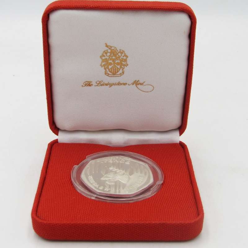 Zimbabwe - Rhodesia silver Peace medallion in box