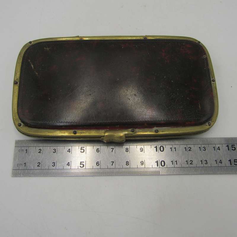 Antique French Cigar case with tortoise shell case with paua shell inlay - circa 1850