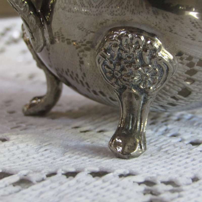 Vintage silverplated tea and coffee set on tray