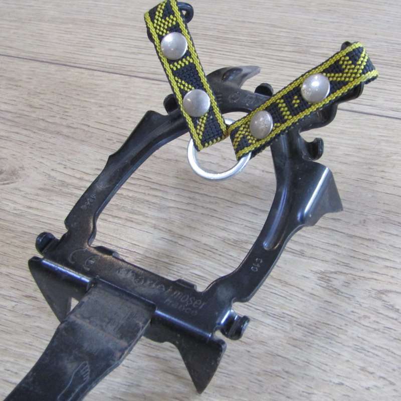 Pair of Charlet Moser snow boots Crampons used by well - known adventurer