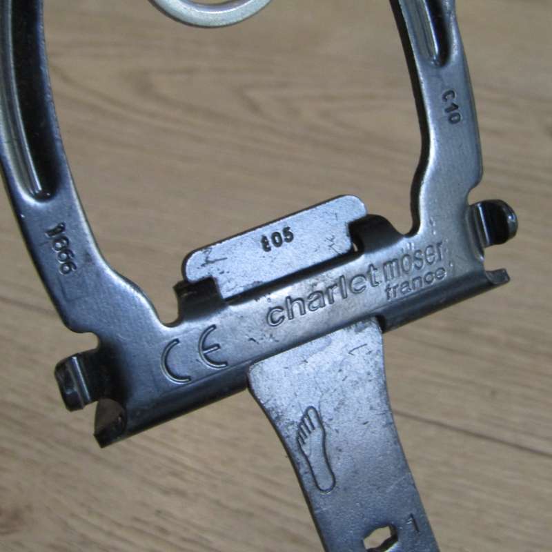 Pair of Charlet Moser snow boots Crampons used by well - known adventurer