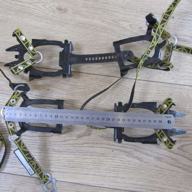 Pair of Charlet Moser snow boots Crampons used by well - known adventurer